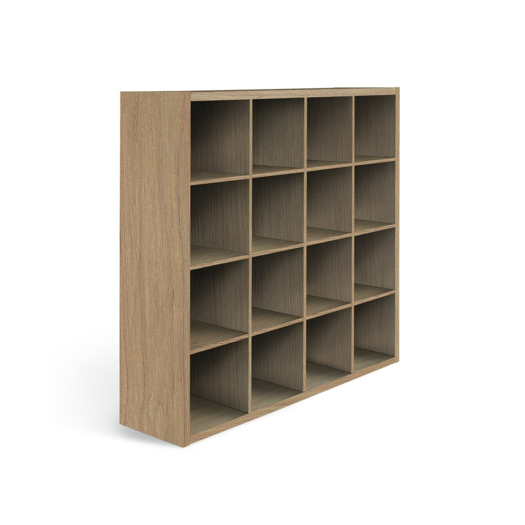 Squares Plus 16 Cube Storage Unit - Dark Oak | Contemporary Home Display Squares Plus 16 Cube Storage Unit - Dark Oak | Contemporary Home Display