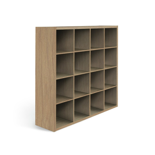 Squares Plus 16 Cube Storage Unit - Dark Oak | Contemporary Home Display