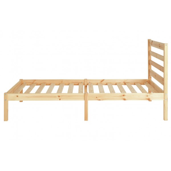 Kaycie Single Bed Frame 3FT With Headboard - Wooden - Pine - Without Mattress