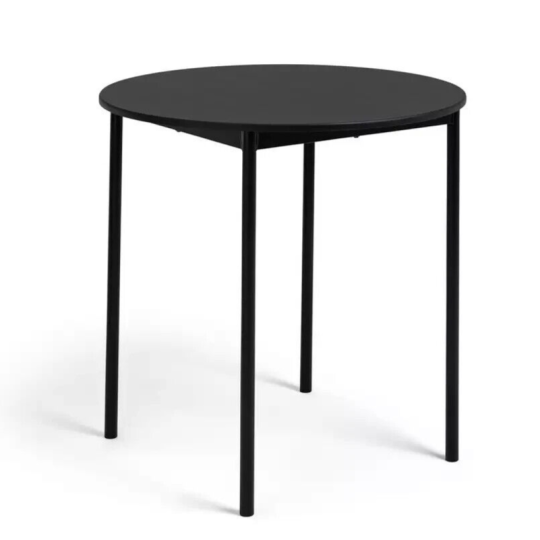 Stella Metal 2 Seater Dining Table - Black