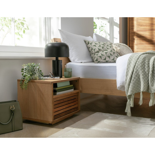 Max Oak Bedside Table - Oak | compact bedside table