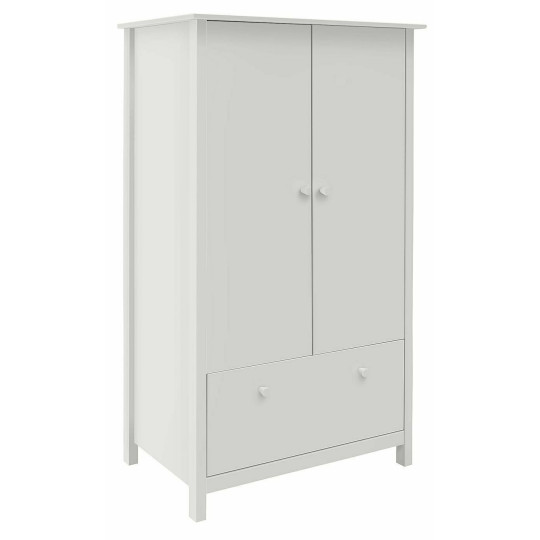 Scandinavia Kids 2 Door 1 Drawer Wardrobe - White