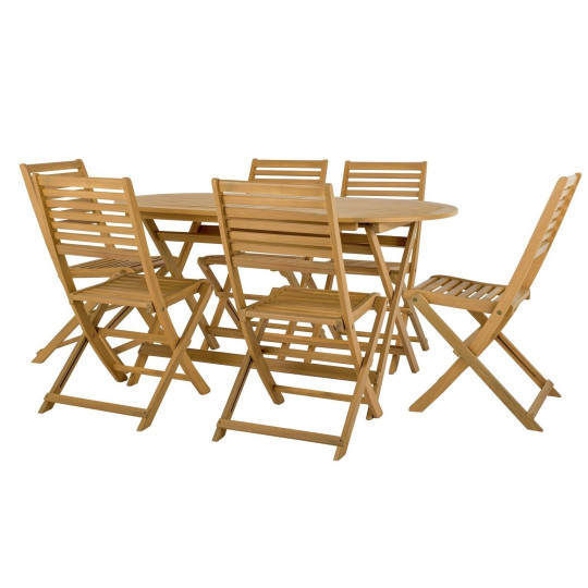 Newbury 6 Seater Garden Furniture Set Table and Chairs Outdoor Patio Set Wooden