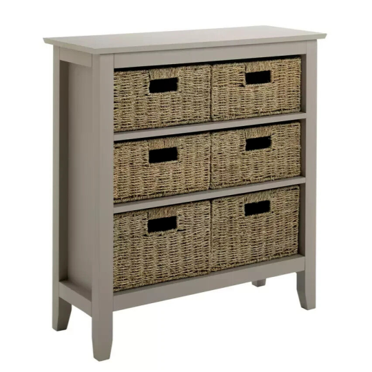 Willow 6 Drawer Unit - Grey ( B Grade 34675 )