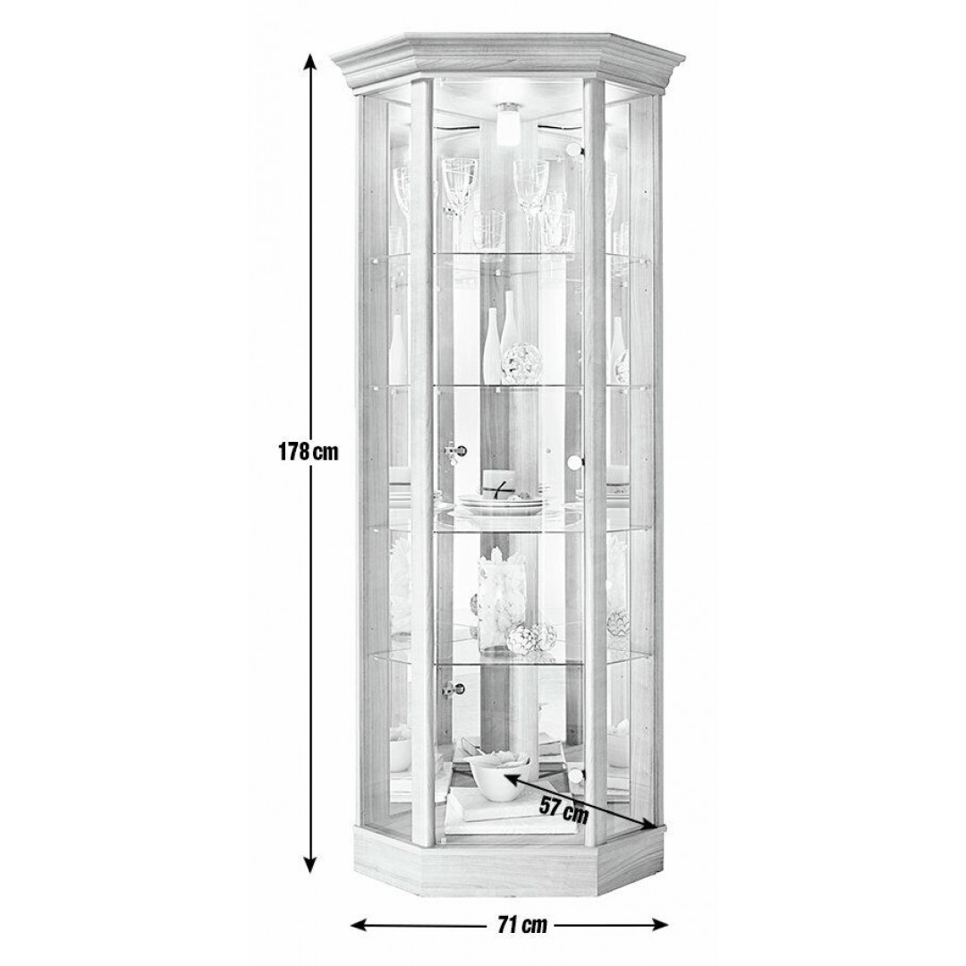 Corner Glass Display Cabinet Light Oak Effect Cabinets Matttroy