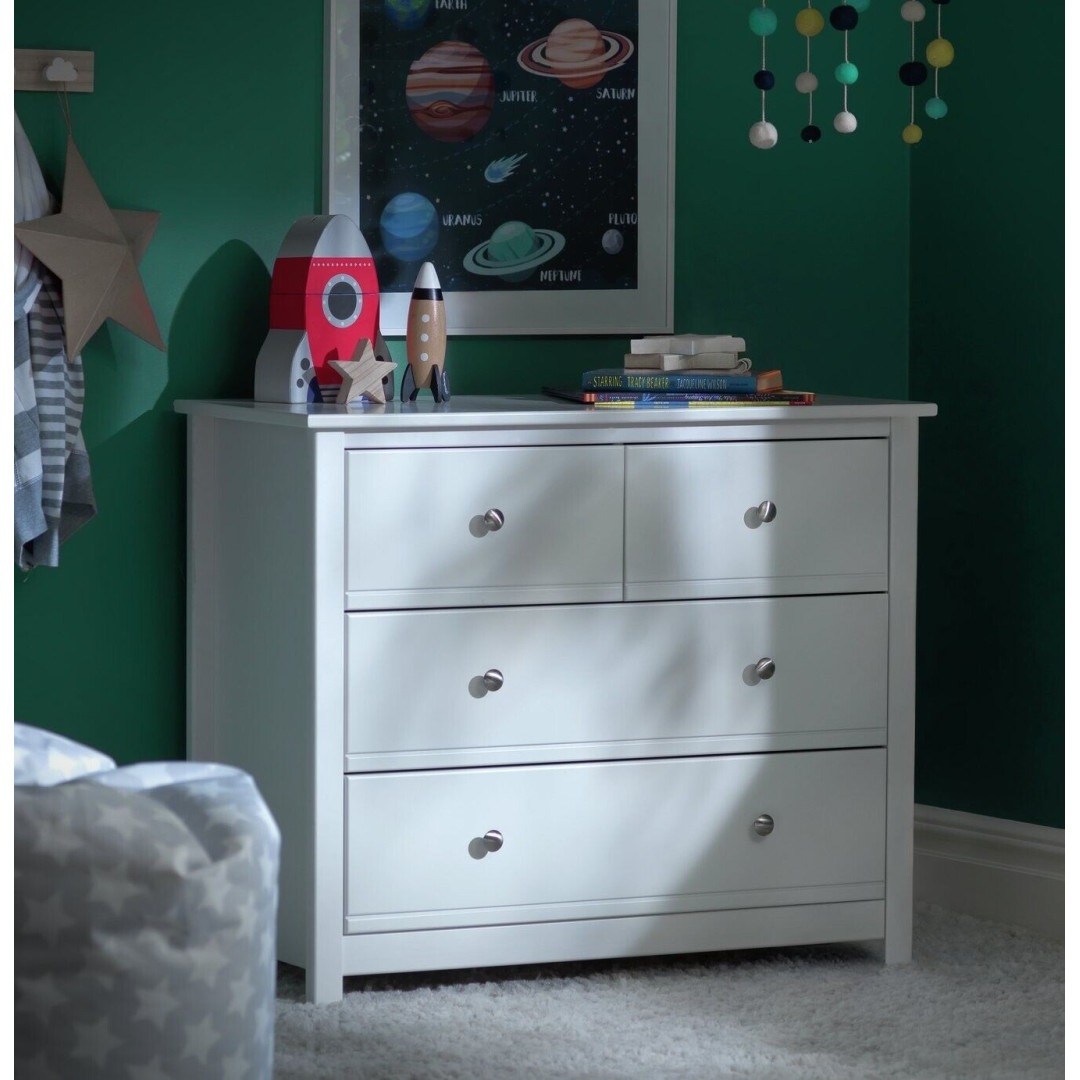 Kids Brooklyn 2+2 Chest of Drawers - White