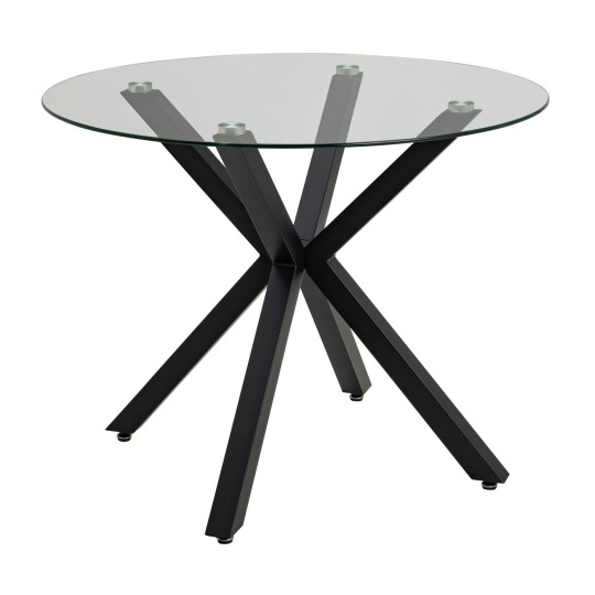 Home Alice 4 Seater Dining Table - Black | Minimal Dining Layout