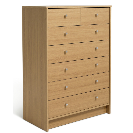 Malibu Modern 7 Drawer Chest Of Drawers  - Oak Effect (B Grade)