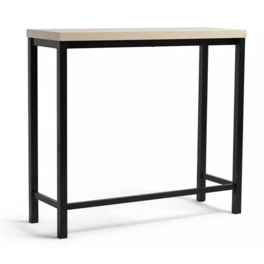 Zayn Metal 2 Seater Bar Table - Black & Birch