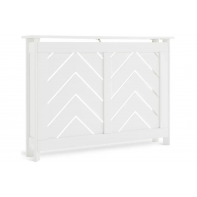 Chevron Small Radiator Cover - White