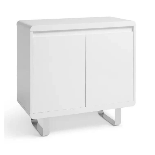 Sleigh 2 Door Sideboard - White Gloss