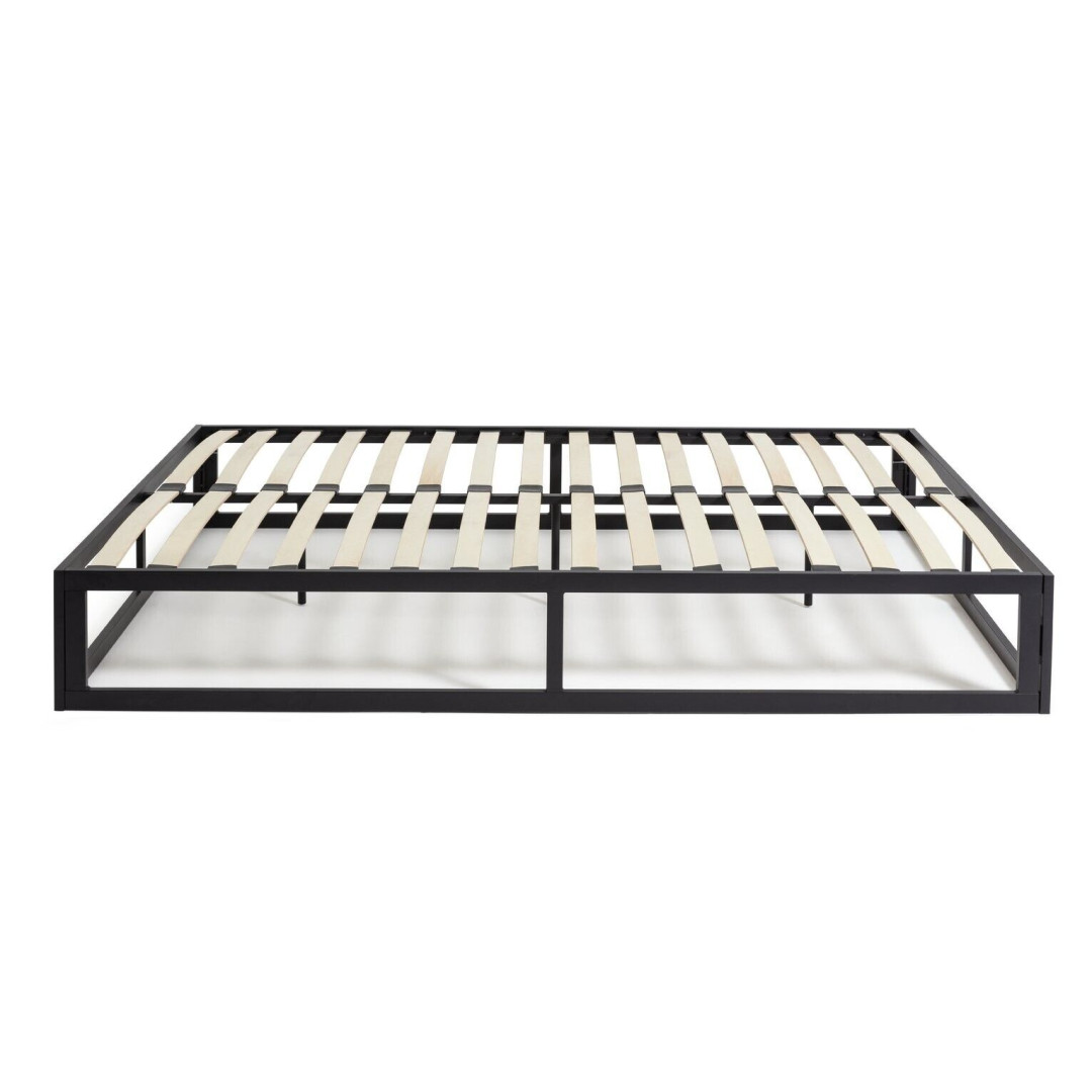 Platform Small Double Metal Bed Frame - Black