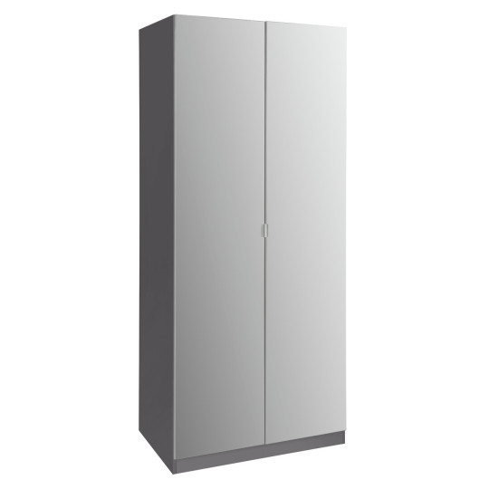 Munich 2 Door Mirror Wardrobe - Anthracite | Modernity Style Walk-In Closet