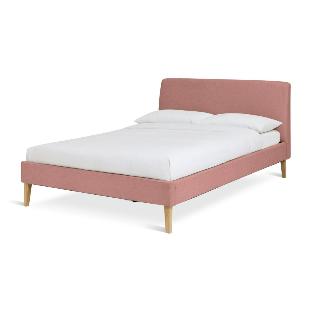 Ren Small Double Fabric Bed Frame - Pink | Stylish Sleeping Solution Ren Small Double Fabric Bed Frame - Pink | Stylish Sleeping Solution