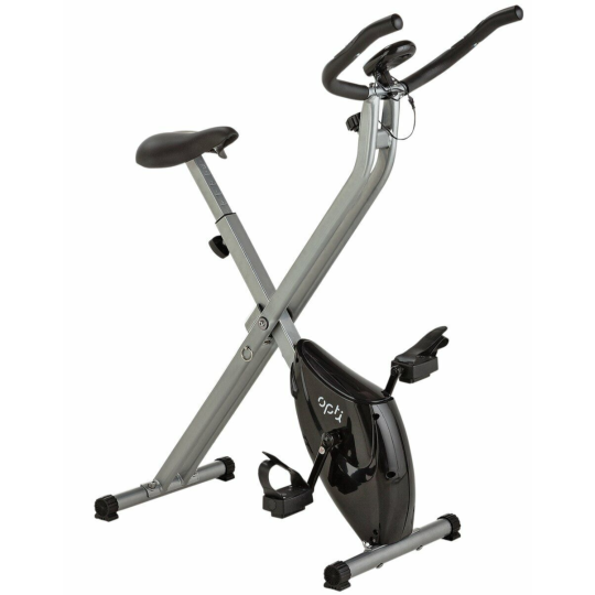 Opti Folding Magnetic Exercise Bike | Home Gym Fitness Equipment Compact Workout