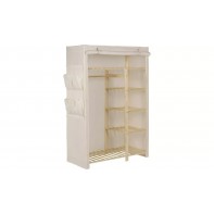 Covered Double Wardrobe - Cream