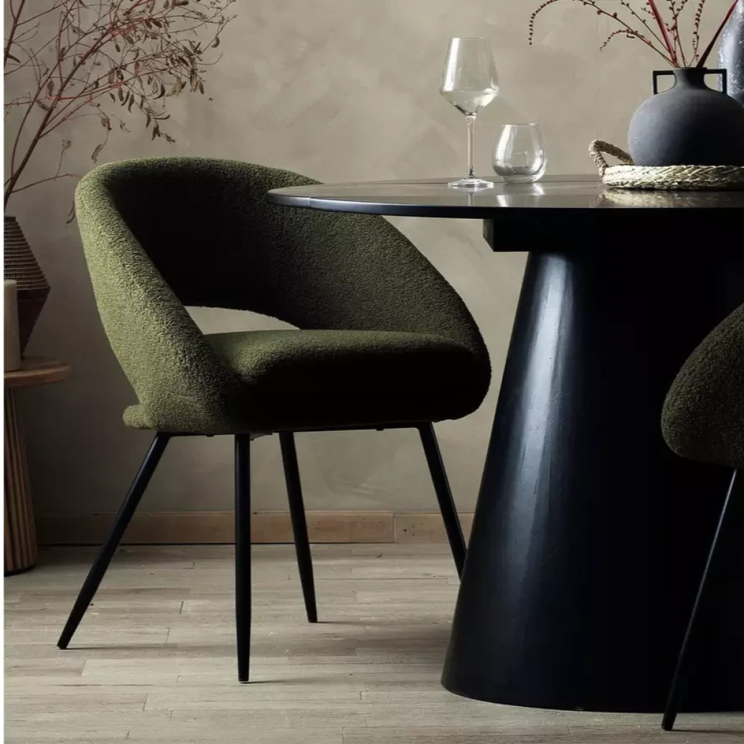 Home Hermione Boucle Chair Green | Accent Living Room Armchair Home Hermione Boucle Chair Green | Accent Living Room Armchair