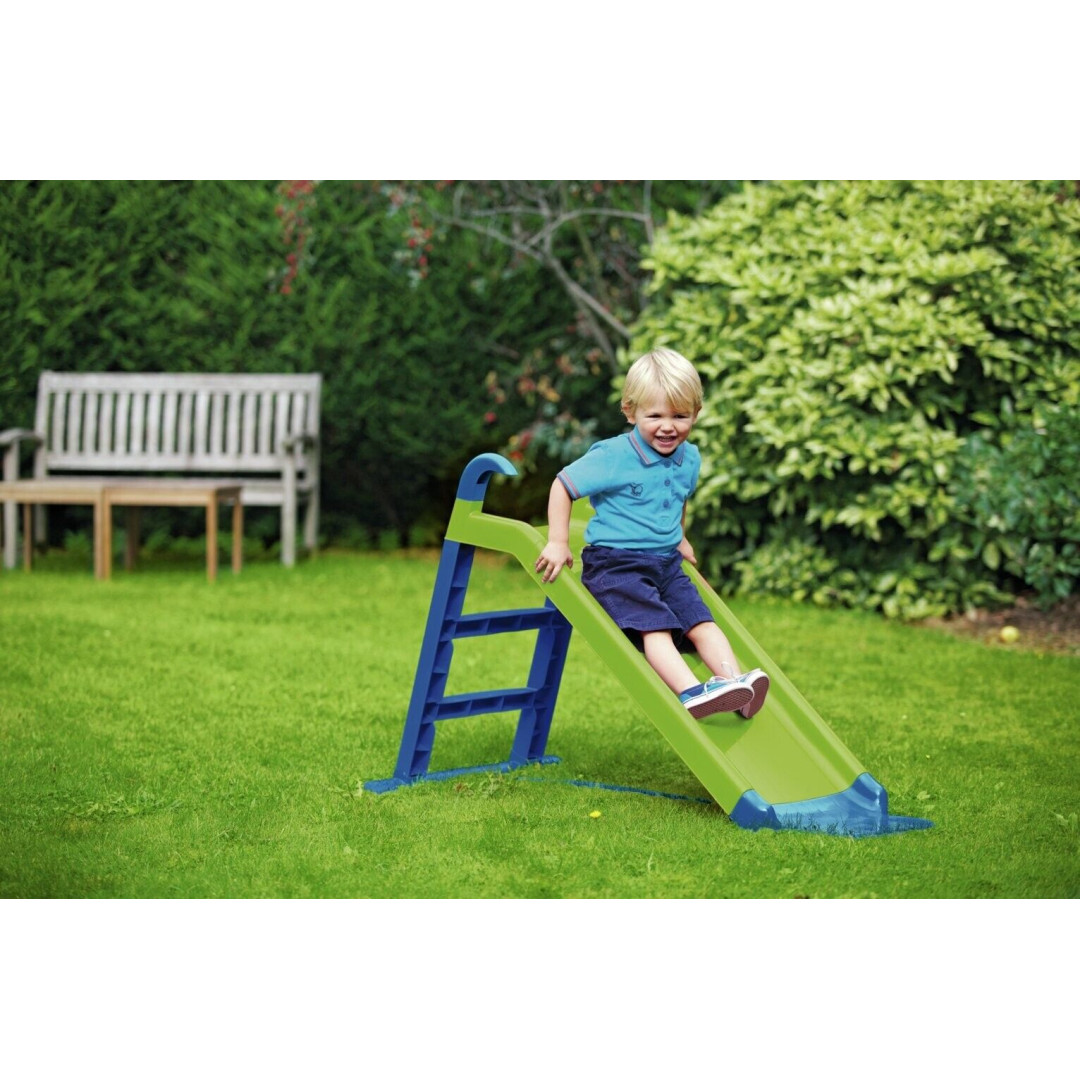 Chad Valley 4ft Kids Garden Slide - Green and Blue