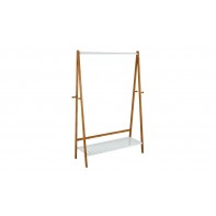 Belvoir Clothes Rail with Shelf - Bamboo & White
