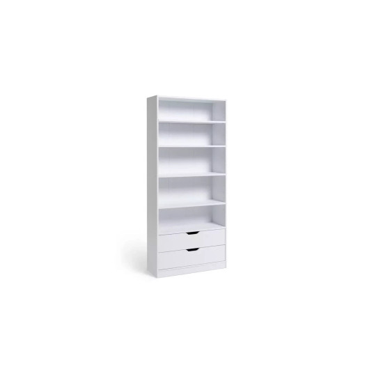 Compton 2 Drawer Bookcase - White