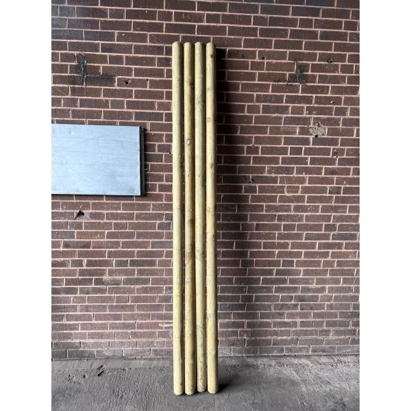 2.5m Bollards 4 Pack of Wooden Post Thick Decorative Treated Timber
