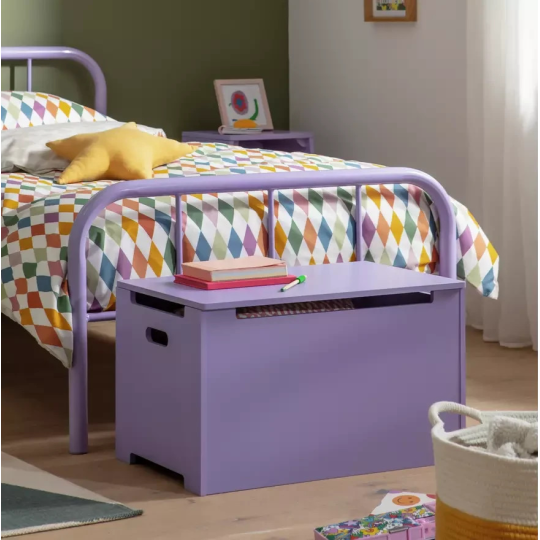 Home Kids Joni Toy Box Lilac | Children's Toy Storage Chest Bedroom Furniture