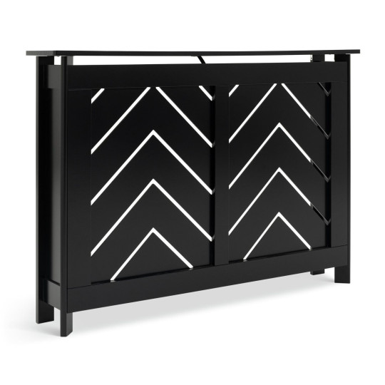 Chevron Small Radiator Cover - Black