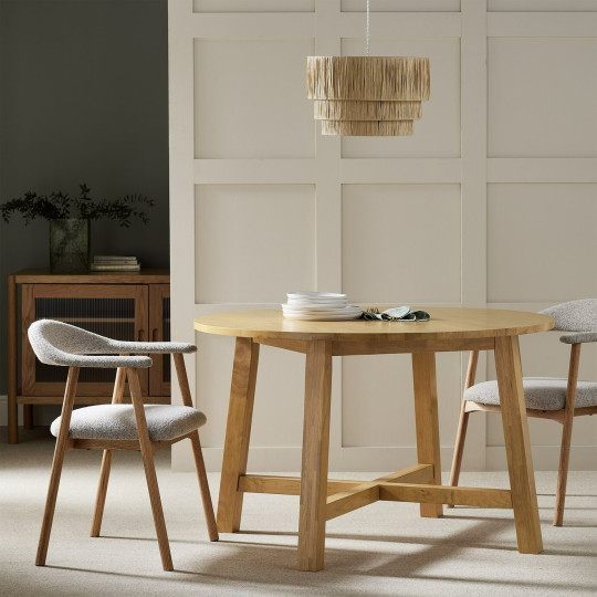 Trieste Round 4 Seater Dining Table - Oak