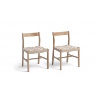 Beverly Pair of Wood Dining Chairs - Oak