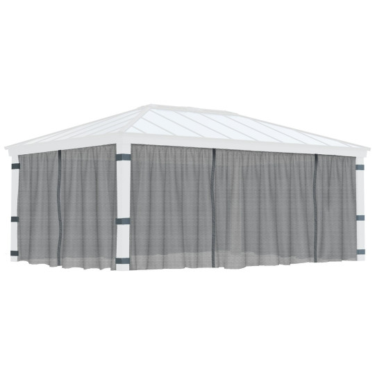 Palram Canopia Dallas 4 Piece Gazebo Netting Set 14 x 20ft | gazebo screen set
