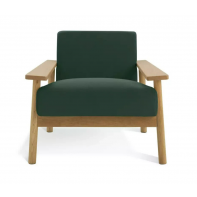 Dore Velvet Accent Chair - Dark Green