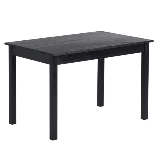 Raye Solid Wood  4 Seater Dining Table - Black ( ID 30753 )