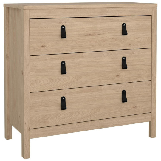 Tvilum Madrid 3 Drawer Chest - Oak  | compact drawer unit