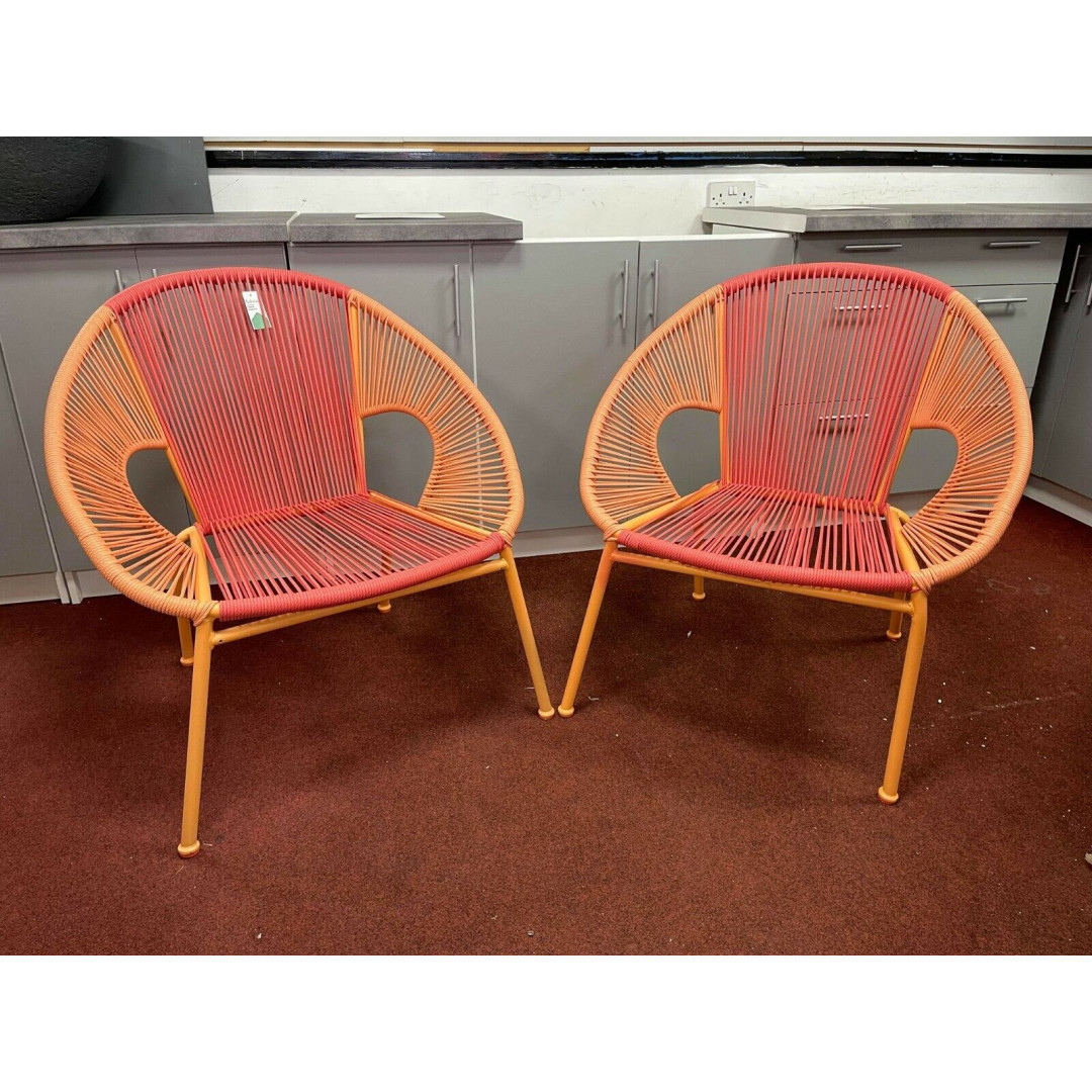 Nordic Spring garden chairs - Pink & Orange x2