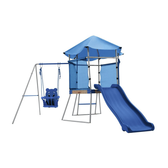 Chad Valley Climbing Frame with Toddler Swing and Kids Slide | Swing Set