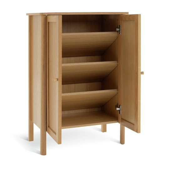 Kent 2 Door Shoe Storage Cabinet - Oak