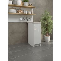 Kitchen Base Unit 300mm Storage Cabinet & Doors 30cm - White Gloss With Worktop
