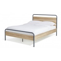  Industrial Double Metal Bed Frame - Grey