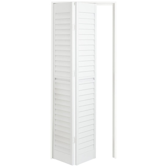 Shutter Effect Bi-Folding White Folding Door