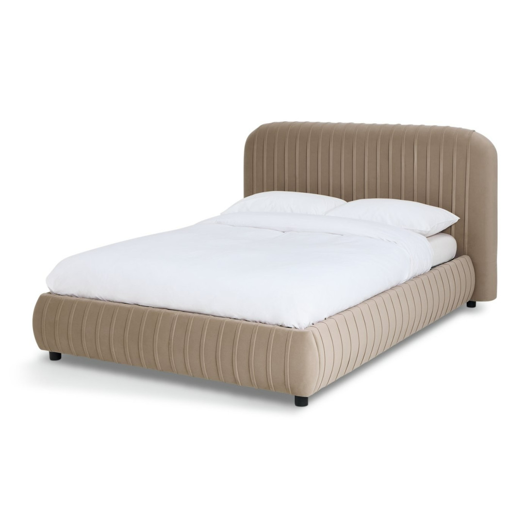 Beatrix Double End Lift Ottoman Bed - Mink | Elegant Home Arrangement Beatrix Double End Lift Ottoman Bed - Mink | Elegant Home Arrangement