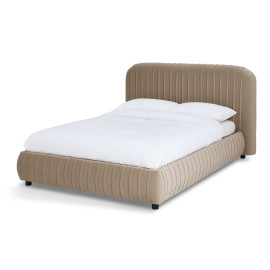 Beatrix Double End Lift Ottoman Bed - Mink | Elegant Home Arrangement