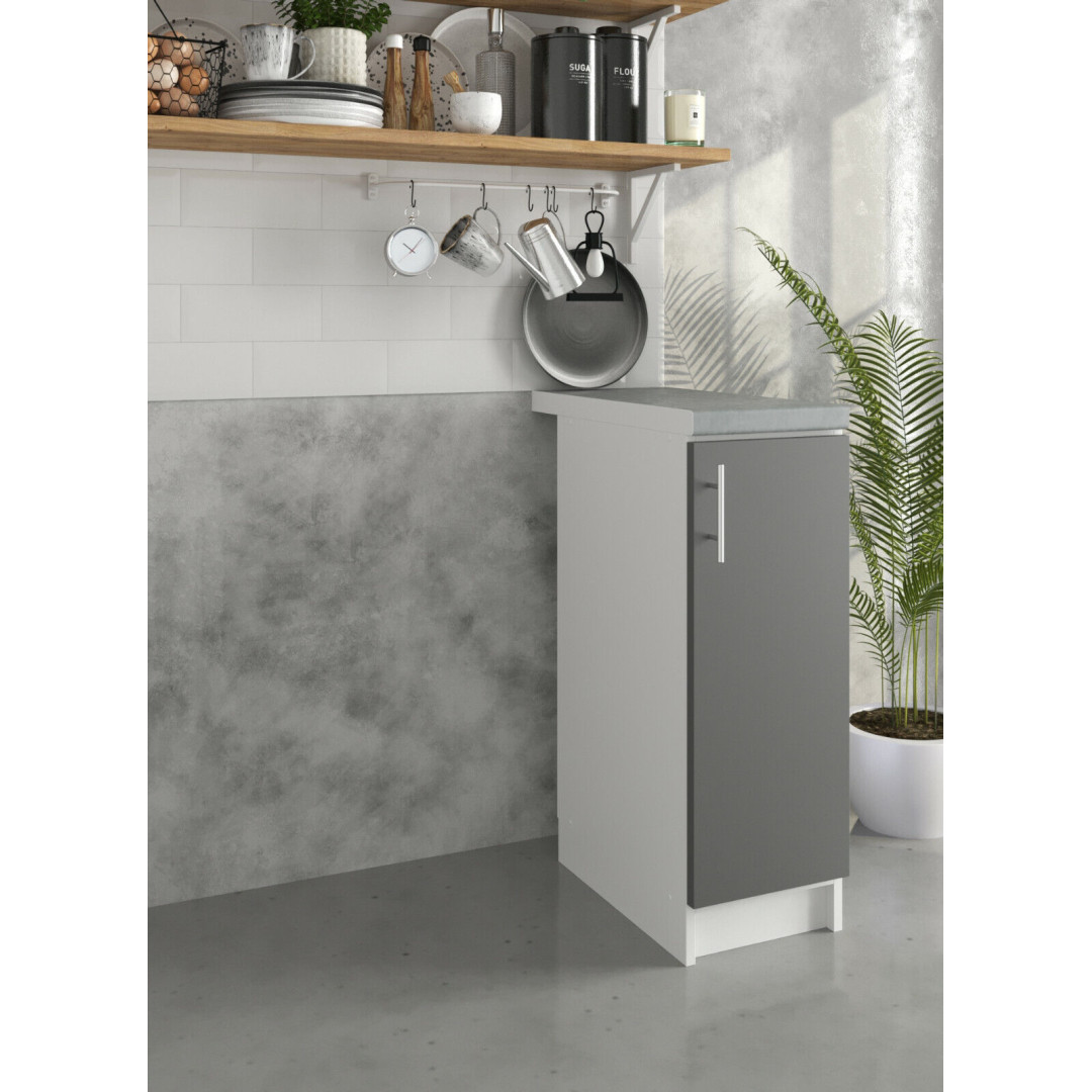 Kitchen Base Cabinet 300mm Cupboard Unit - Dark Grey Matt