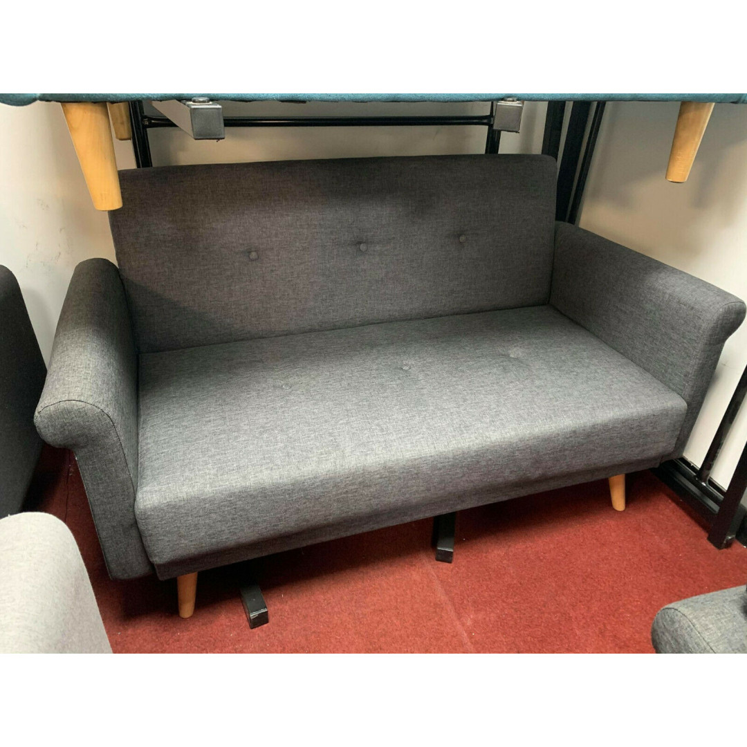 Evie 2 Seater Fabric Sofa in a Box - Charcoal