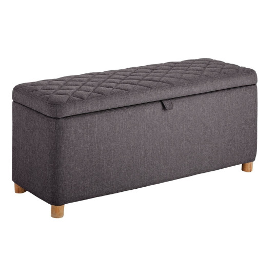 James Large Fabric Ottoman - Grey