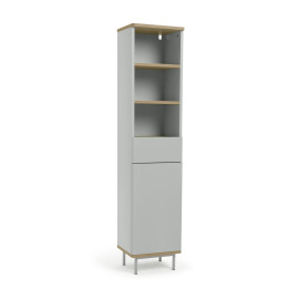 Freja Tallboy - Grey | Slim Storage Cabinet for Bedroom or Bathroom Use Freja Tallboy - Grey | Slim Storage Cabinet for Bedroom or Bathroom Use