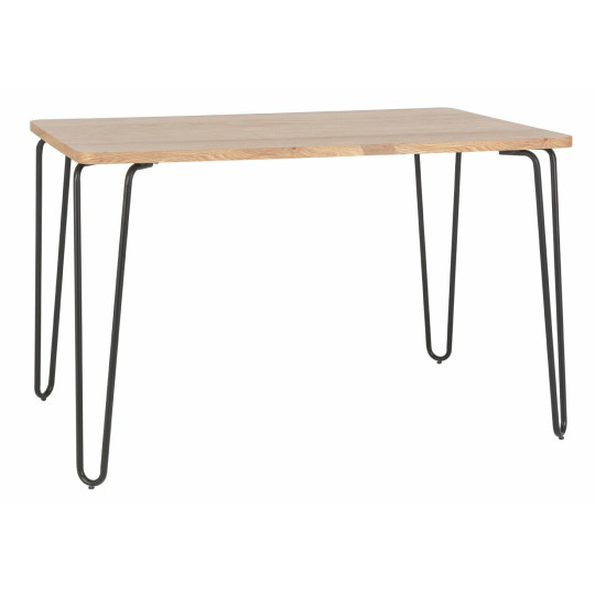 Habitat Tyler Ash and Black Metal 4-6 Seat Dining Table