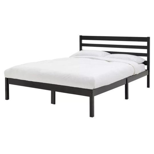 Kaycie Double Wooden Bed Frame - Black ( B Grade 19289 - 19288 )