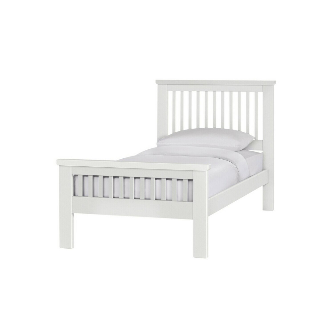 Home Aubrey Single Bed Frame - White