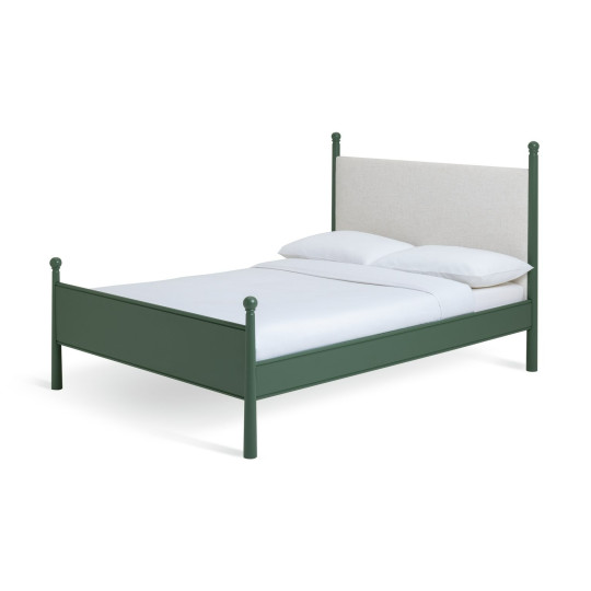 x Morris & Co. Kingsize Bed Frame - Green | Elegant Upholstered Comfort