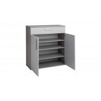 Venetia 2 Door Shoe Storage Cabinet - Grey & Oak